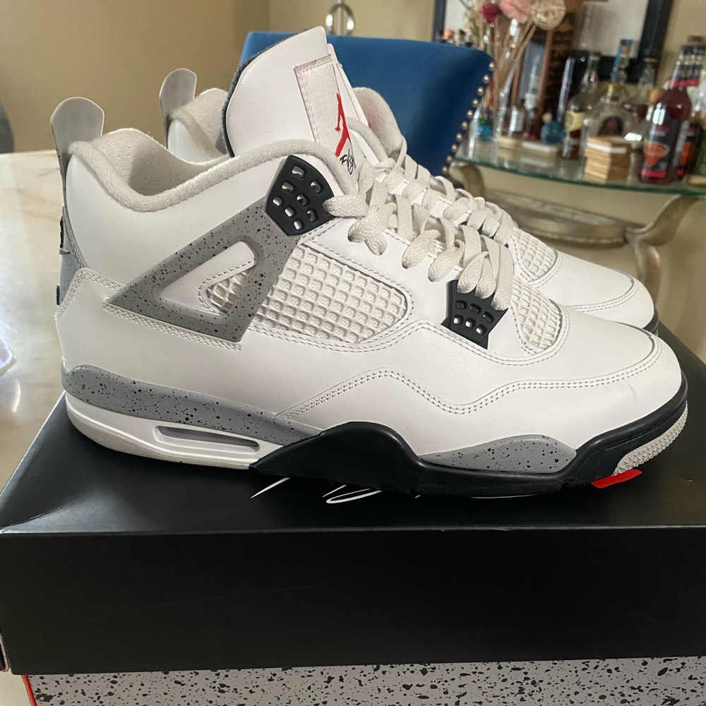 Jordan Athletic Shoes White with Gray and Black Accents